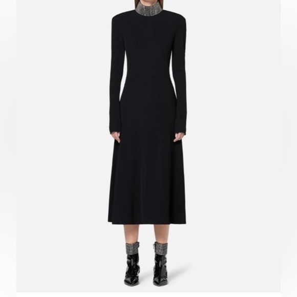 Christopher Kane black ribbed jersey dress with crystals NEW nwt made in Italy - Picture 2 of 13